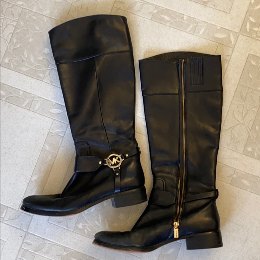 Leather riding boots